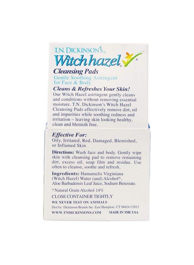 T.N. Dickinson's Witch Hazel Cleansing Pads, 60 Count