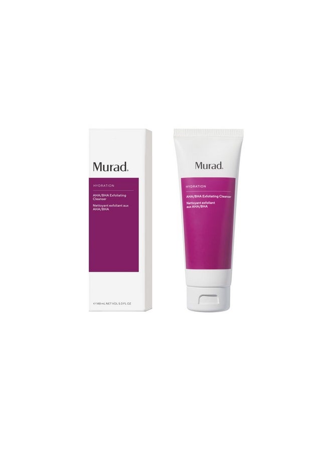 Murad AHA/BHA Exfoliating Cleanser - Hydration Exfoliating & Moisturizing Salicylic, Lactic and Glycolic Acid Face Wash - Creamy Skin Smoothing Treatment Backed by Science, 5 Fl Oz