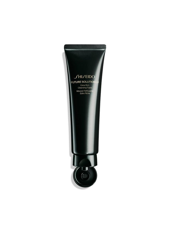 Shiseido Future Solution LX Extra Rich Cleansing Foam - 125 mL - Rich Foaming Cleanser for Smooth and Vibrant Skin - Non-Comedogenic - All Skin Types
