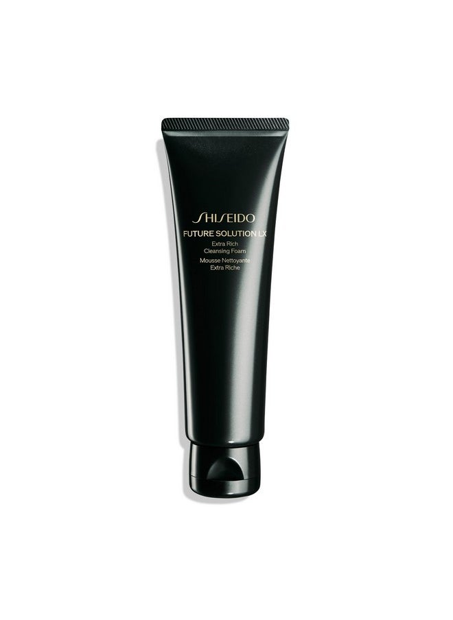 Shiseido Future Solution LX Extra Rich Cleansing Foam - 125 mL - Rich Foaming Cleanser for Smooth and Vibrant Skin - Non-Comedogenic - All Skin Types