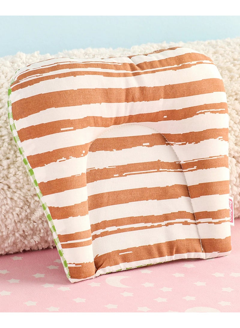 Babyhug U-Shaped Pillow for Babies 0-6 Months - Cotton, Prevents Flat Head Syndrome, Supportive Sleeping Aid, Durable
