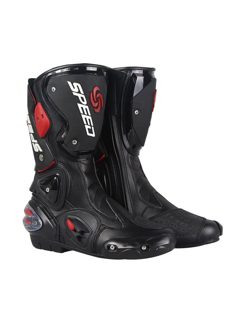 Motorcycle Boots Mens All-Season Riding ShoesBlack Black