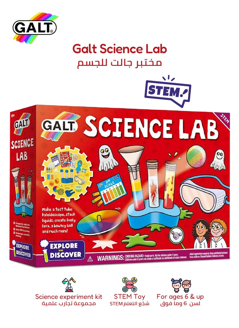 STEM Science Lab Kit | 20 Fun Experiments | Create Lava, Bouncy Balls, Ghosts | Explore, Discover & Learn | Includes Test Tubes, Goggles, pH Scale, Crystals, and More | 7x30.8x22 cm