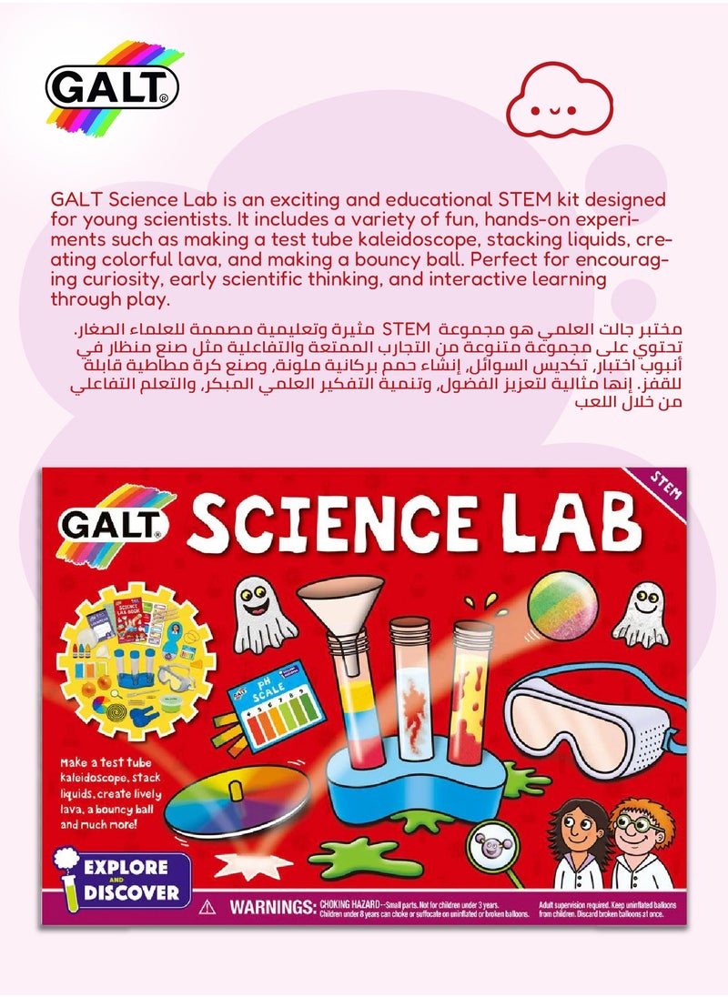 STEM Science Lab Kit | 20 Fun Experiments | Create Lava, Bouncy Balls, Ghosts | Explore, Discover & Learn | Includes Test Tubes, Goggles, pH Scale, Crystals, and More | 7x30.8x22 cm