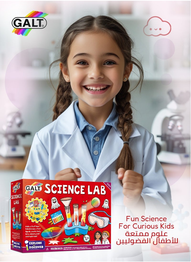 STEM Science Lab Kit | 20 Fun Experiments | Create Lava, Bouncy Balls, Ghosts | Explore, Discover & Learn | Includes Test Tubes, Goggles, pH Scale, Crystals, and More | 7x30.8x22 cm