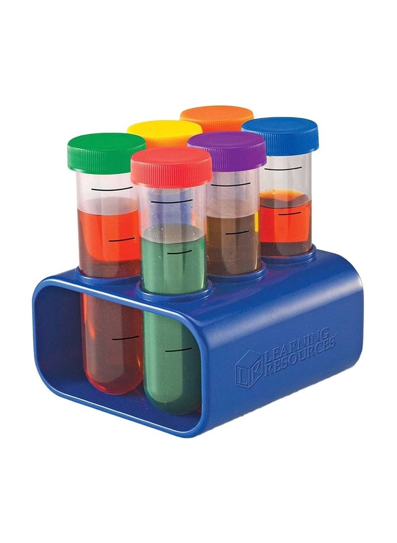 Primary Science Jumbo Test Tubes with Stand Set of 6 Tubes Ages 3+Multi-color 1 Pack