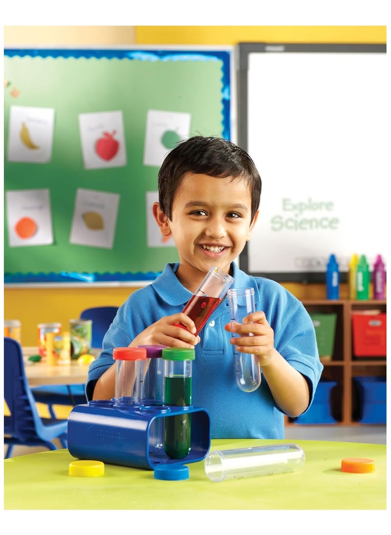 Primary Science Jumbo Test Tubes with Stand Set of 6 Tubes Ages 3+Multi-color 1 Pack