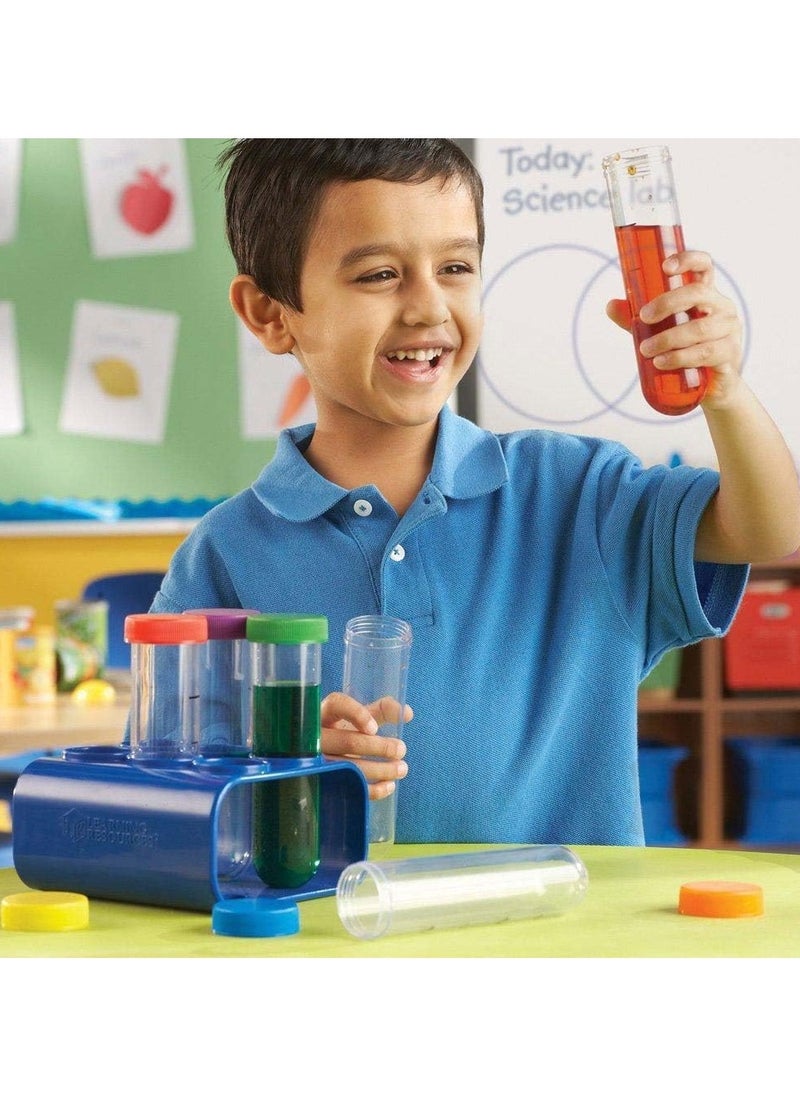 Primary Science Jumbo Test Tubes with Stand Set of 6 Tubes Ages 3+Multi-color 1 Pack