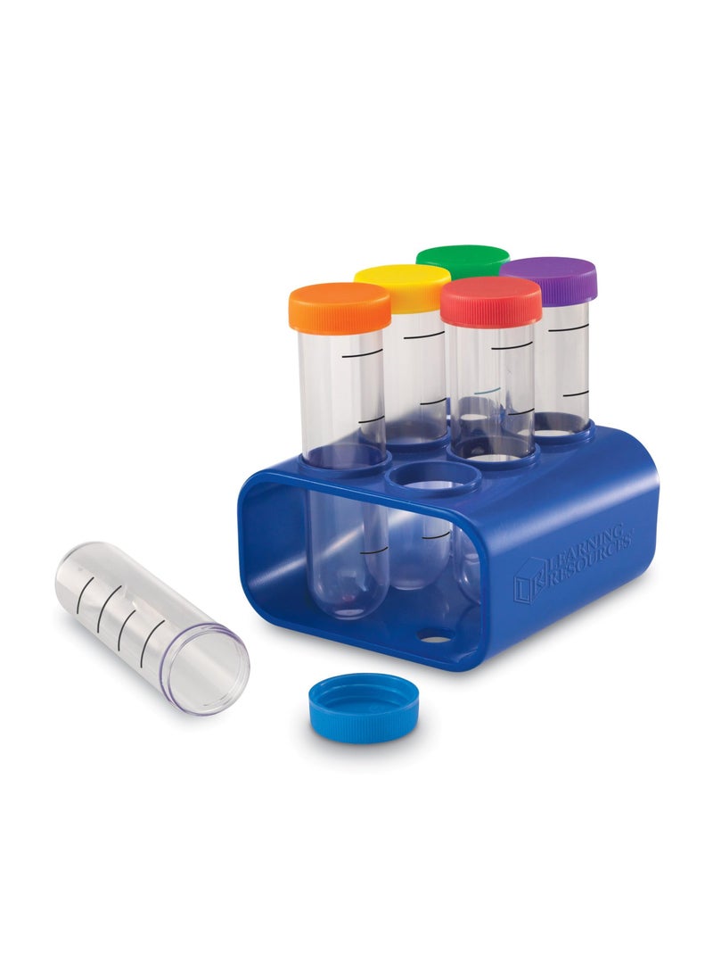 Primary Science Jumbo Test Tubes with Stand Set of 6 Tubes Ages 3+Multi-color 1 Pack