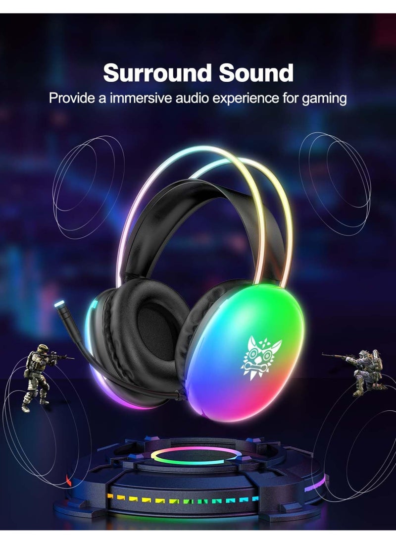 X25 Gaming Headphone Over-Ear Gaming Wired Headphones with Mic for PS4/PS5/XOne/XSeries/NSwitch/PC | Black