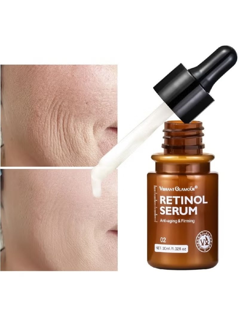 Effective Anti Aging Retinol Cream and Serum Combo Face Cream Collagen Anti Aging Collagen Firming Serum Anti wrinkle Cream Skin Tightening Lifting Hydrating Cream and Serum Combo