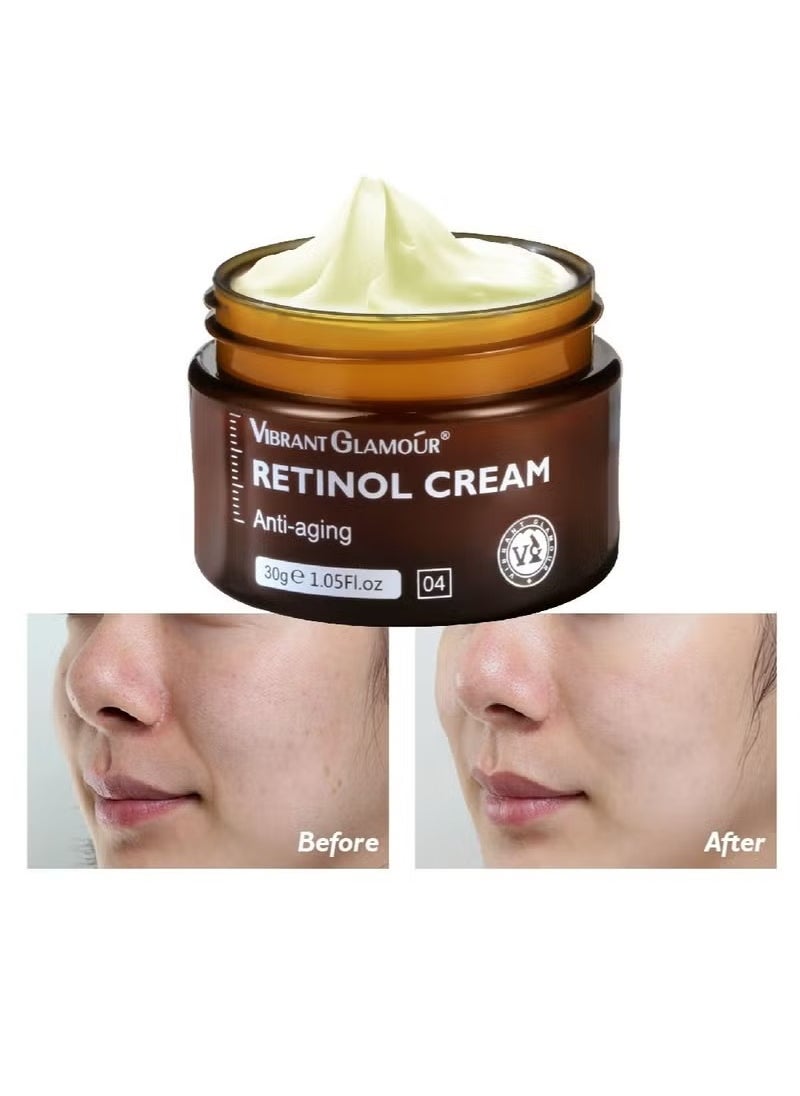 Effective Anti Aging Retinol Cream and Serum Combo Face Cream Collagen Anti Aging Collagen Firming Serum Anti wrinkle Cream Skin Tightening Lifting Hydrating Cream and Serum Combo