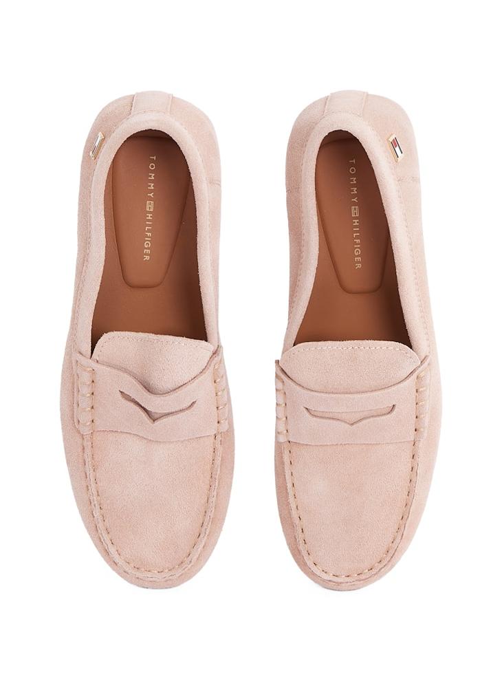 Flag Soft Suede Driver Loafers