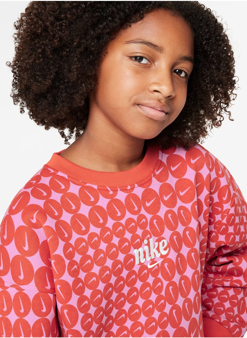Kids Club Fleece Oversized Sweatshirt