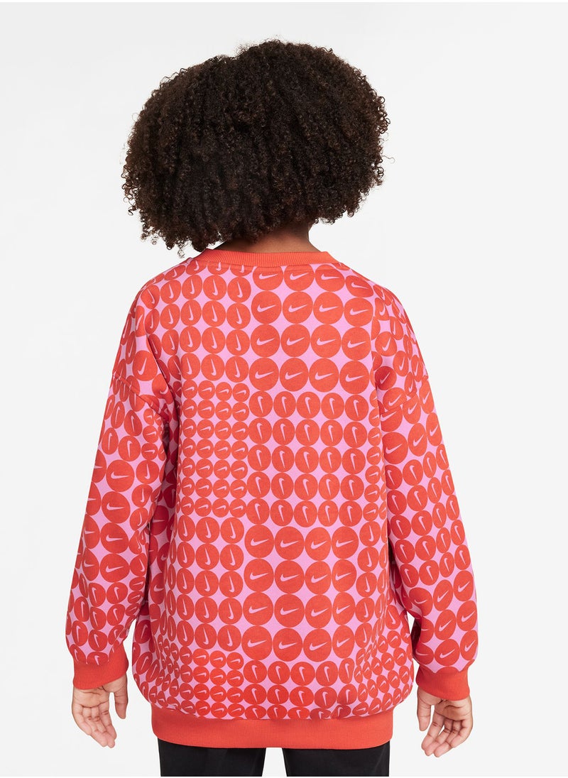 Kids Club Fleece Oversized Sweatshirt