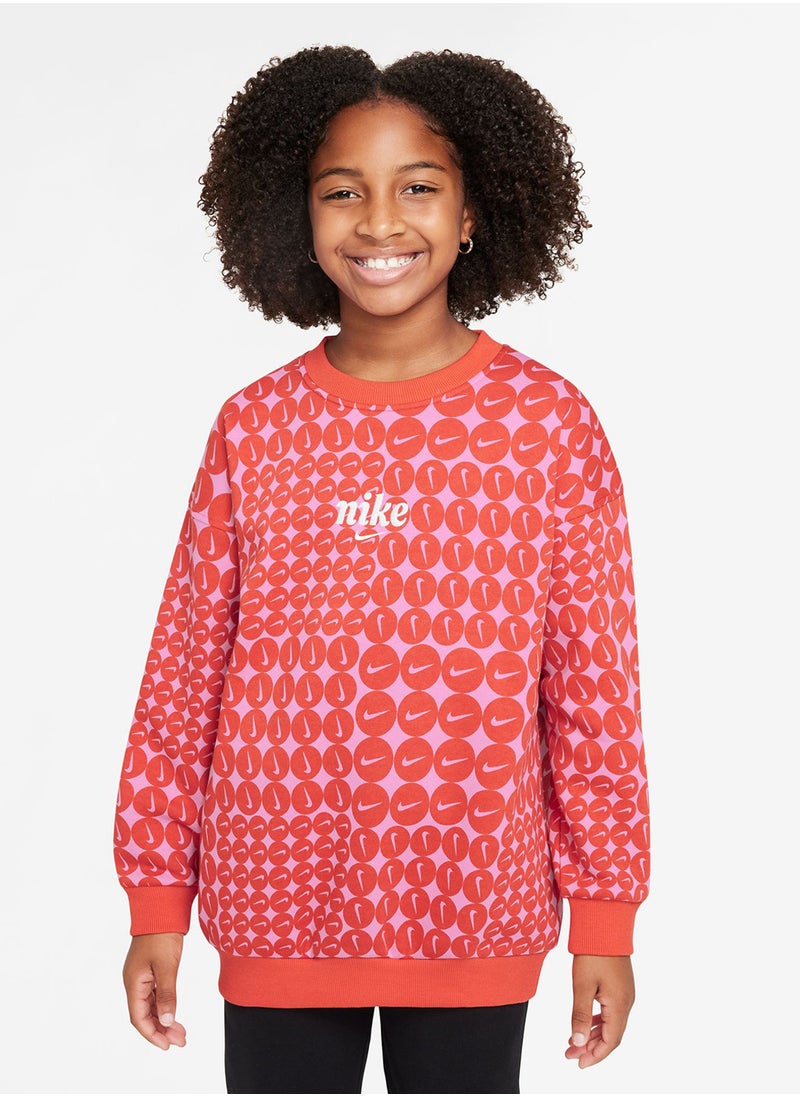 Kids Club Fleece Oversized Sweatshirt