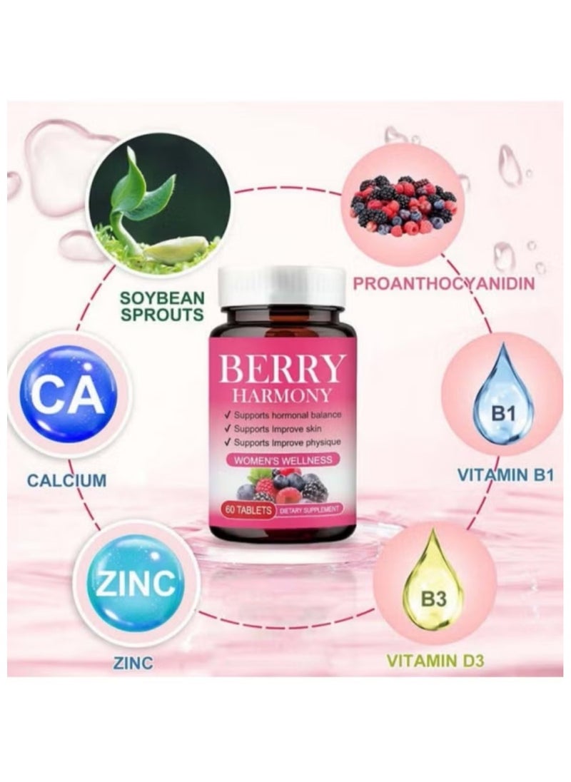 BERRY HARMONY Women Wellness Balance Female Hormones 60 Tablets