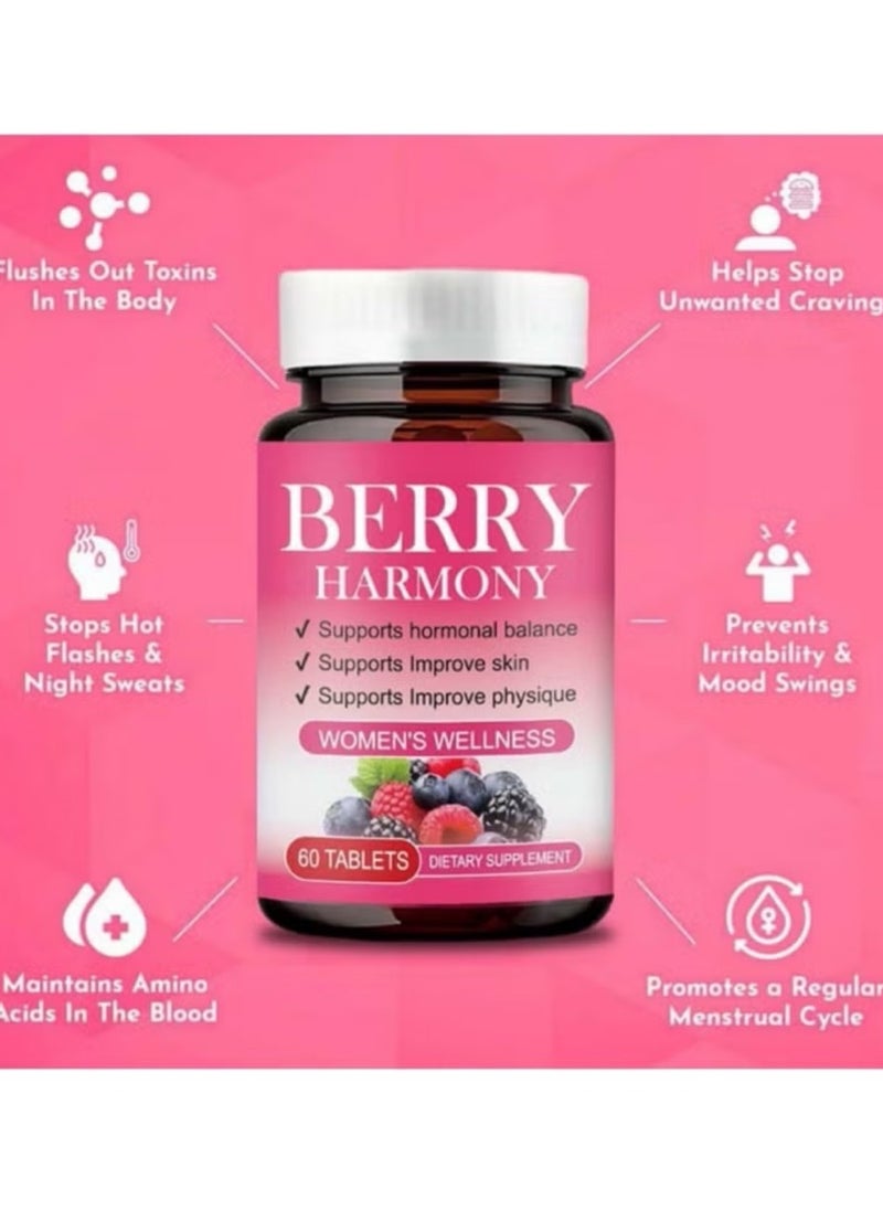 BERRY HARMONY Women Wellness Balance Female Hormones 60 Tablets