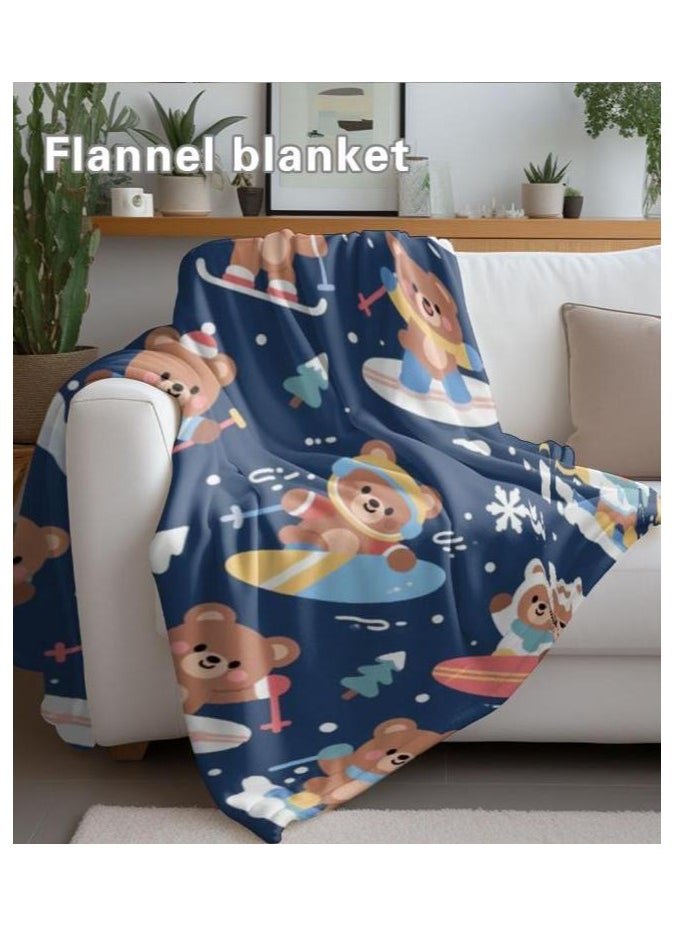 Flannel thin blanket (warm and comfortable, suitable for sleep, gaming, dust removal and sandproof) 150cm*200cm - 557