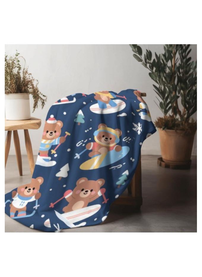 Flannel thin blanket (warm and comfortable, suitable for sleep, gaming, dust removal and sandproof) 150cm*200cm - 557