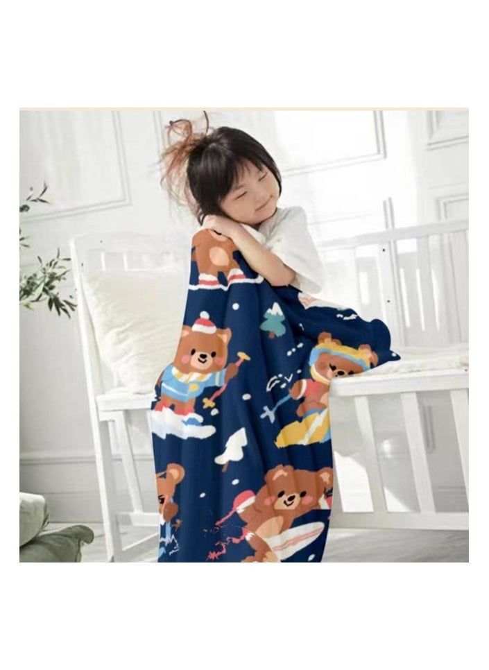 Flannel thin blanket (warm and comfortable, suitable for sleep, gaming, dust removal and sandproof) 150cm*200cm - 557