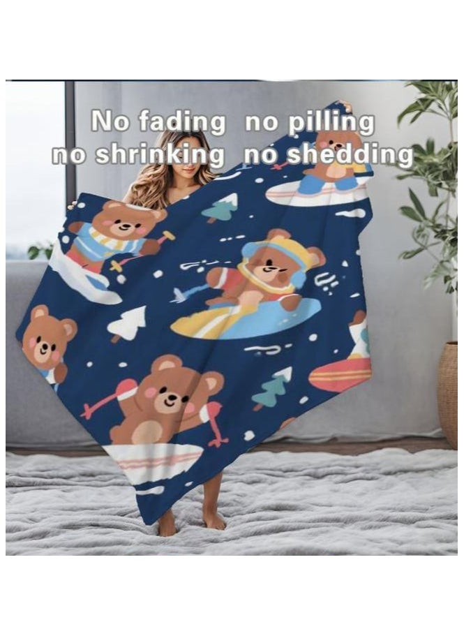 Flannel thin blanket (warm and comfortable, suitable for sleep, gaming, dust removal and sandproof) 150cm*200cm - 557