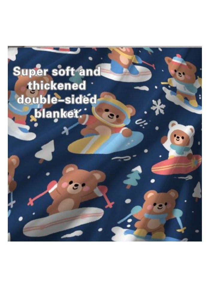 Flannel thin blanket (warm and comfortable, suitable for sleep, gaming, dust removal and sandproof) 150cm*200cm - 557