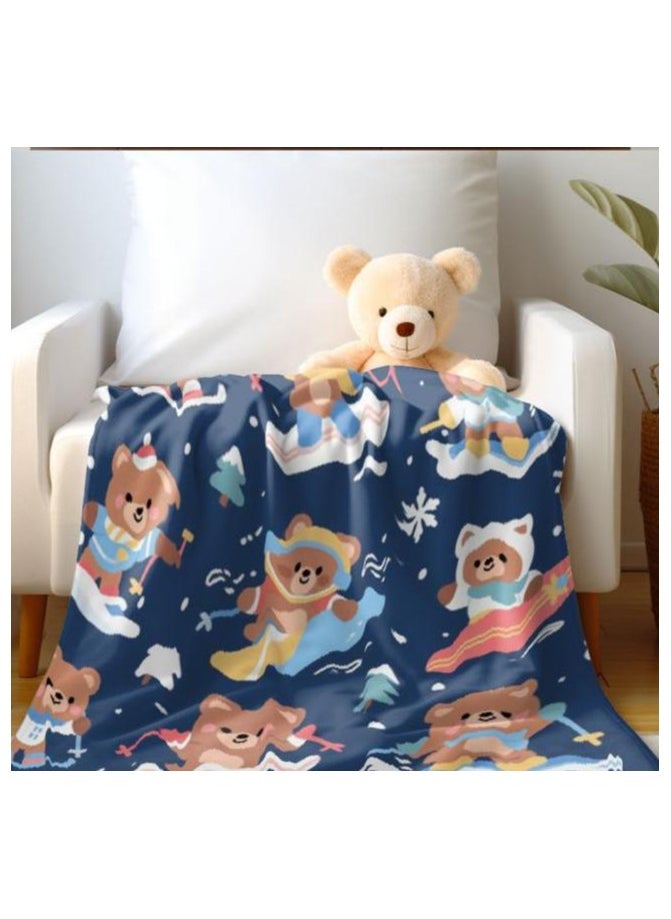 Flannel thin blanket (warm and comfortable, suitable for sleep, gaming, dust removal and sandproof) 150cm*200cm - 557