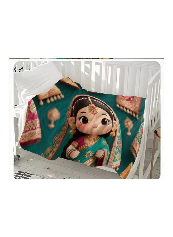 Children's or student cartoon flannel thin blanket (warm and comfortable, suitable for sleep, games) 100cm*150cm - 414