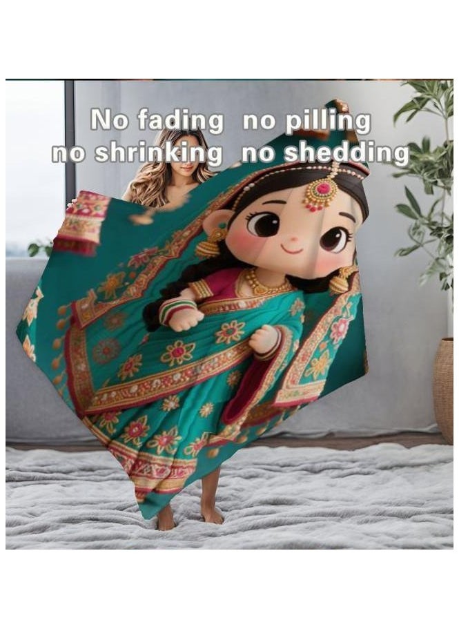 Children's or student cartoon flannel thin blanket (warm and comfortable, suitable for sleep, games) 100cm*150cm - 414