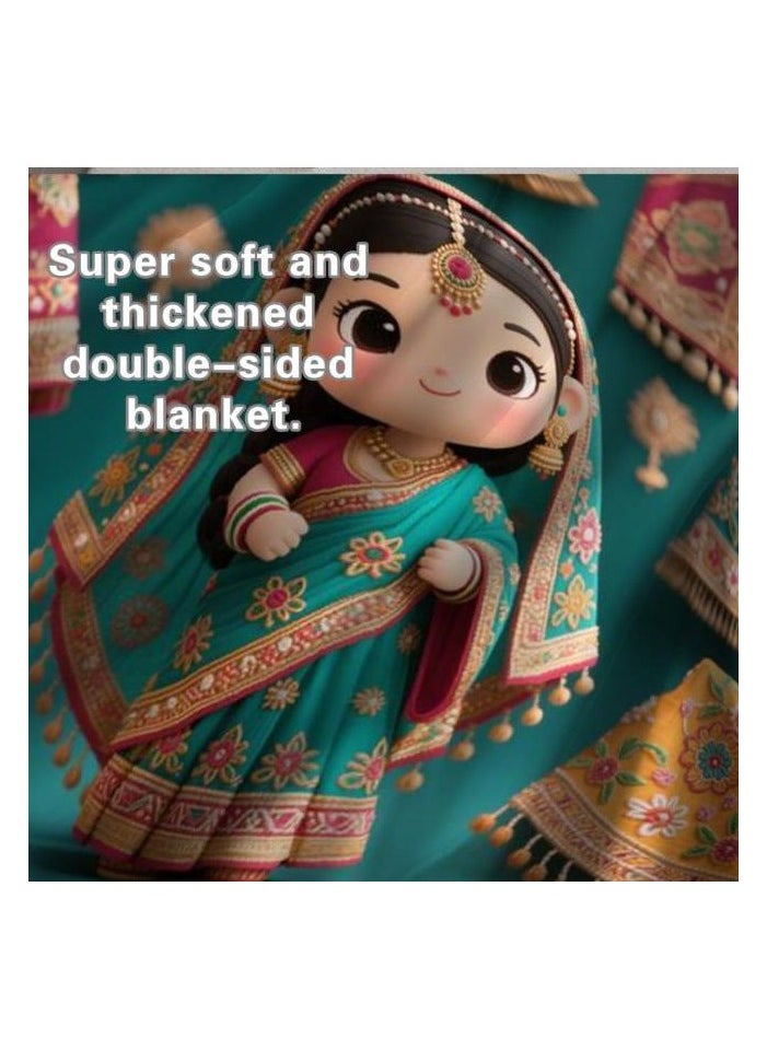 Children's or student cartoon flannel thin blanket (warm and comfortable, suitable for sleep, games) 100cm*150cm - 414