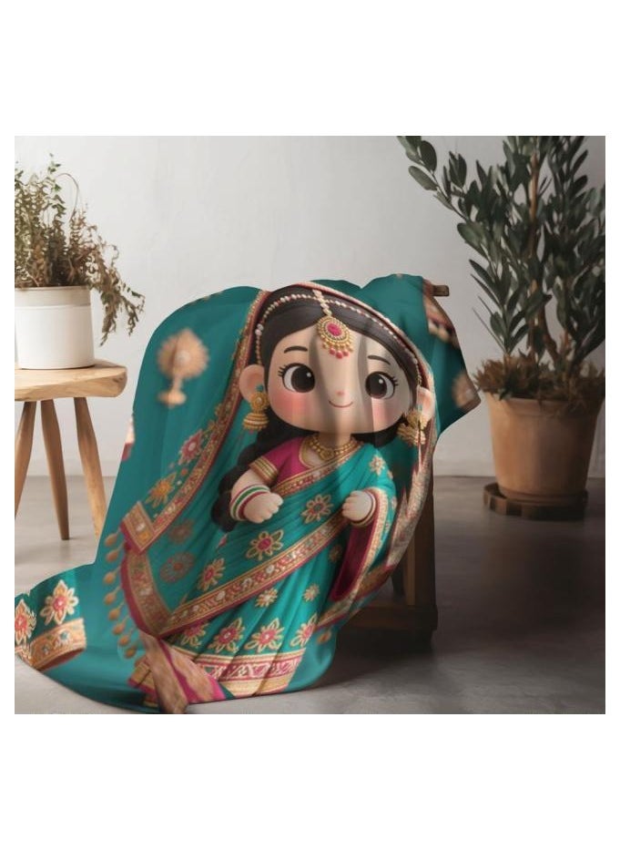 Children's or student cartoon flannel thin blanket (warm and comfortable, suitable for sleep, games) 100cm*150cm - 414