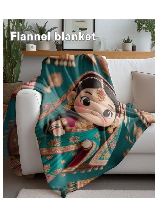 Children's or student cartoon flannel thin blanket (warm and comfortable, suitable for sleep, games) 100cm*150cm - 414