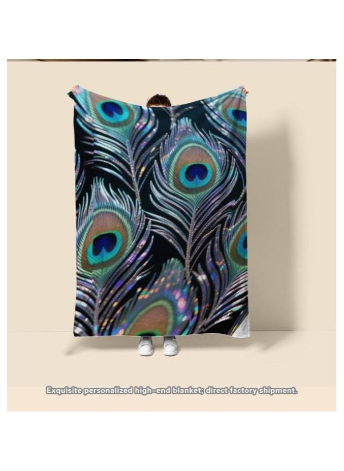 Flannel thin blanket (warm and comfortable, suitable for sleep, gaming, dust removal and sandproof) 150cm*200cm - 535