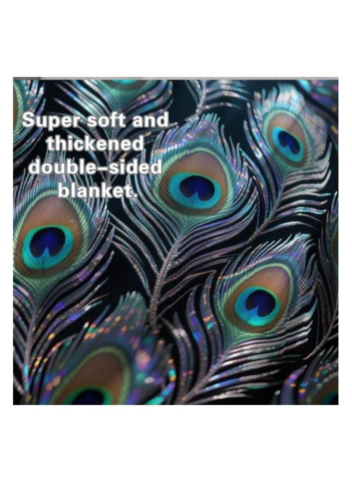 Flannel thin blanket (warm and comfortable, suitable for sleep, gaming, dust removal and sandproof) 150cm*200cm - 535