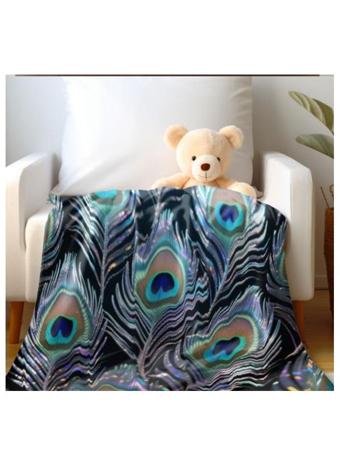 Flannel thin blanket (warm and comfortable, suitable for sleep, gaming, dust removal and sandproof) 150cm*200cm - 535