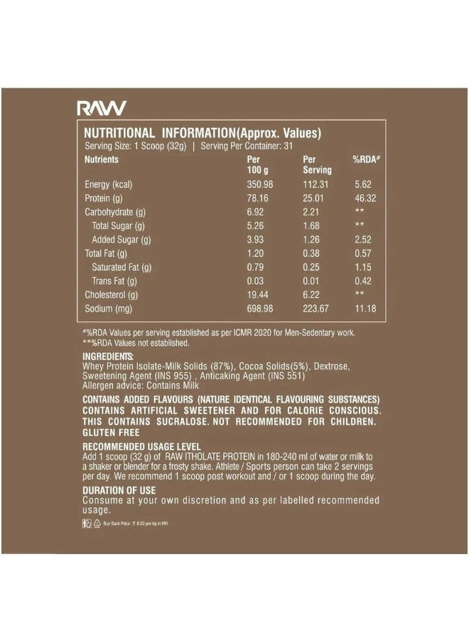 Raw CBUM Whey Blend Protein Chocolate 65 Servings