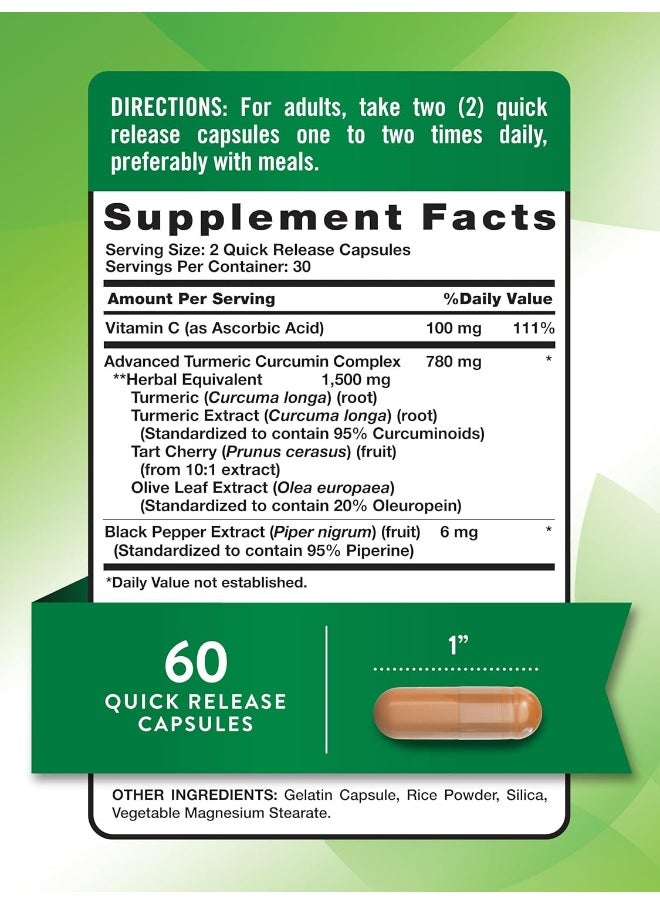 Nature's Truth Turmeric Curcumin Advanced Complex 60 Capsules