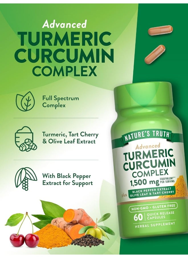 Nature's Truth Turmeric Curcumin Advanced Complex 60 Capsules