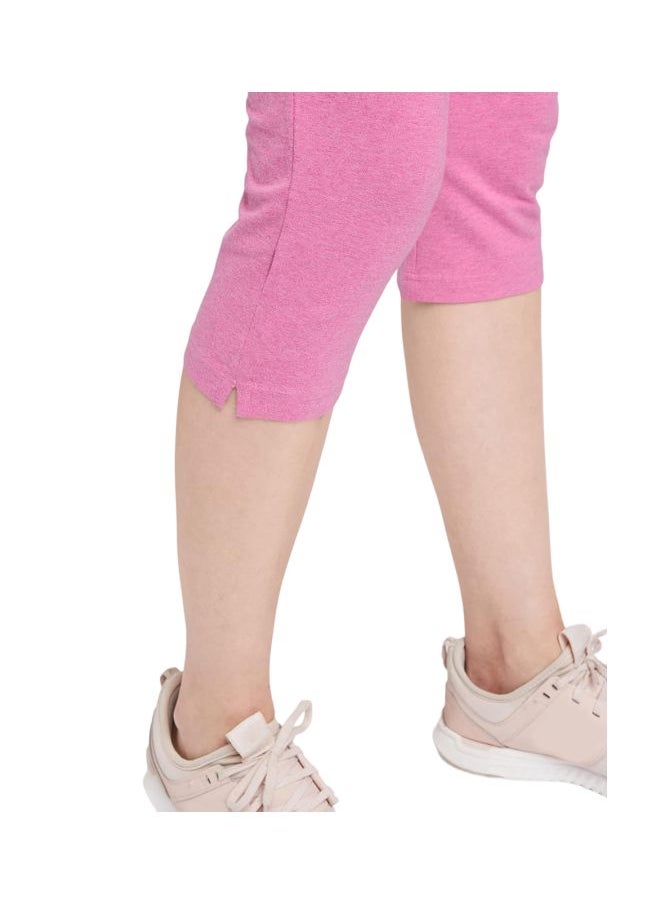 Jockey Women Slim Fit Cotton Capri Pants 1300 Ibis Rose Melange Large Pink L