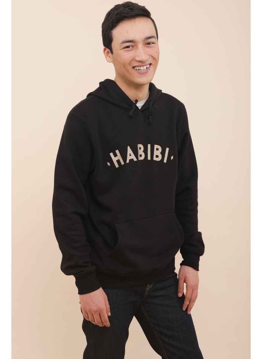 Habibi - Embroidered Black Hoodie