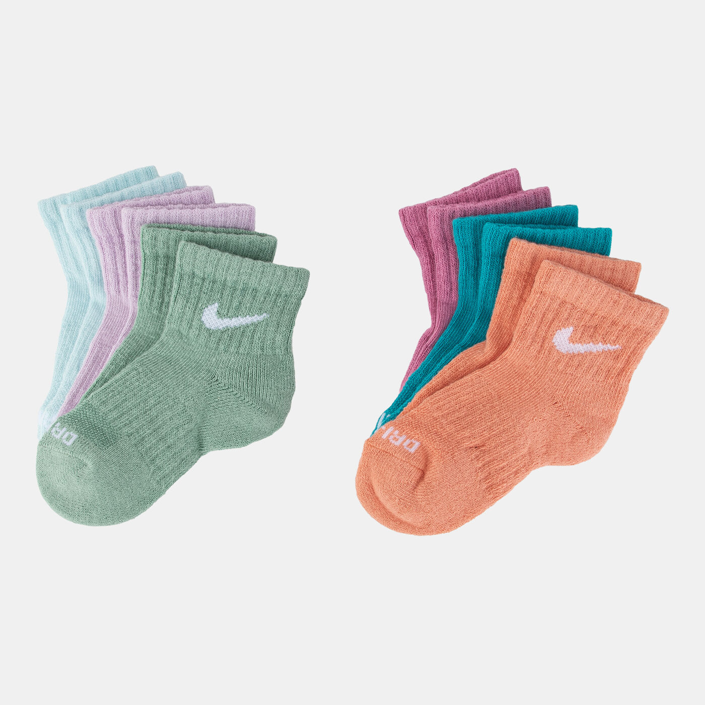 Kids' Dri-FIT Performance Basics Quarter Socks (6 Pairs)