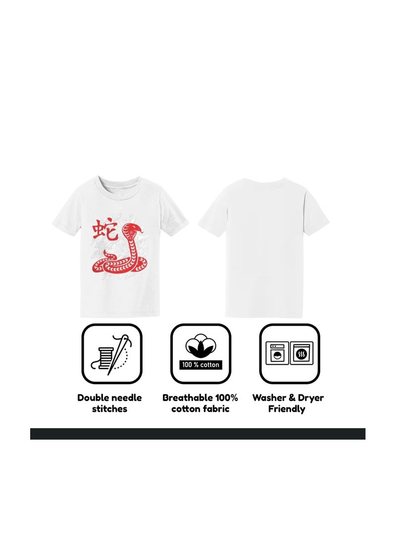 Chinese Zodiac Symbols T-Shirt For Women–Printed Design Short Sleeve Round Neck Cotton Tshirt–Comfortable And Stylish T-Shirt For Celebrations Day