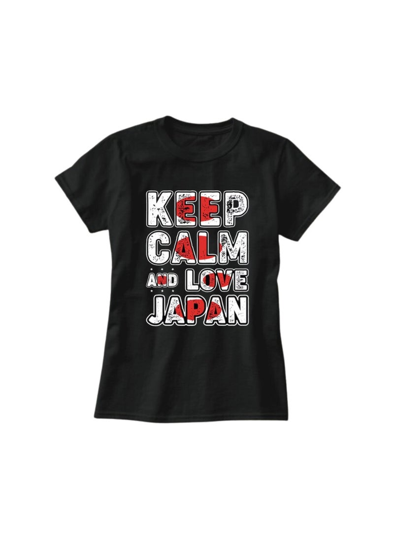 Japan T-Shirt For Women-Printed Adult Tshirt For Celebrating National Day Perfect For Holidays,Festive Events-Round Neck And Short Sleeve T-Shirt