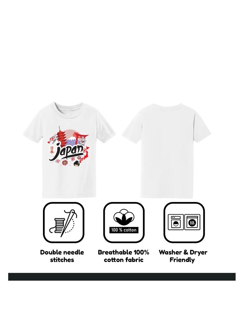 Japan T-Shirt For Women-Printed Adult Tshirt For Celebrating National Day Perfect For Holidays,Festive Events-Round Neck And Short Sleeve T-Shirt