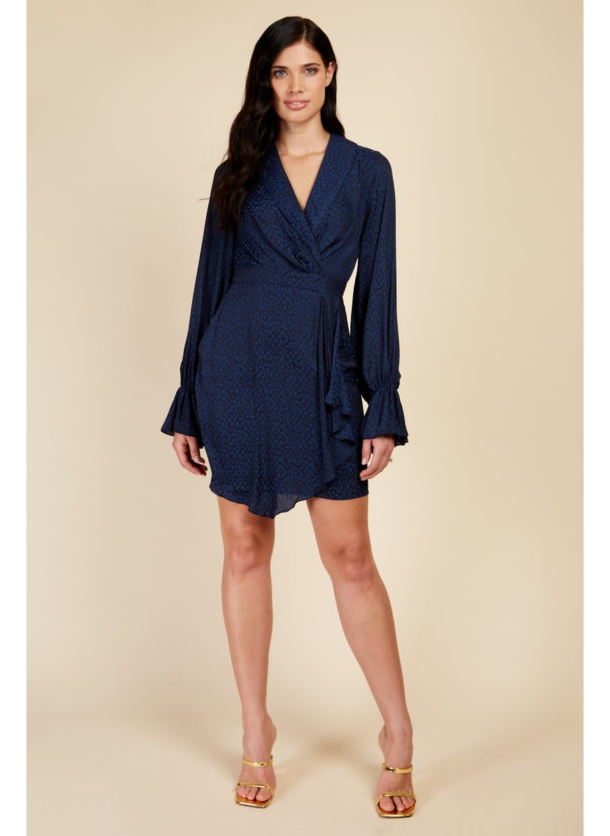 Balloon Sleeve Ruffle Detail Dress
