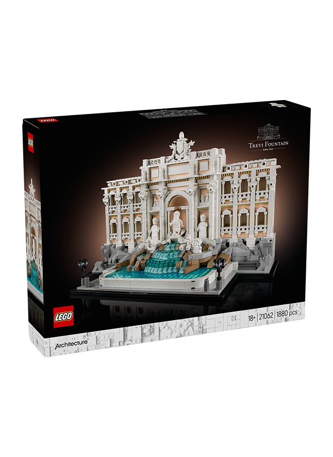 Architecture Trevi Fountain - Baroque Monument Model Kit with Palazzo Poli Facade & Minifigure Sculptures - Home or Office Decor DIY Set for Adults - Gift for History-Loving Men & Women - 21062 (1880 pieces)