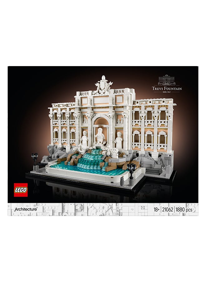 Architecture Trevi Fountain - Baroque Monument Model Kit with Palazzo Poli Facade & Minifigure Sculptures - Home or Office Decor DIY Set for Adults - Gift for History-Loving Men & Women - 21062 (1880 pieces)