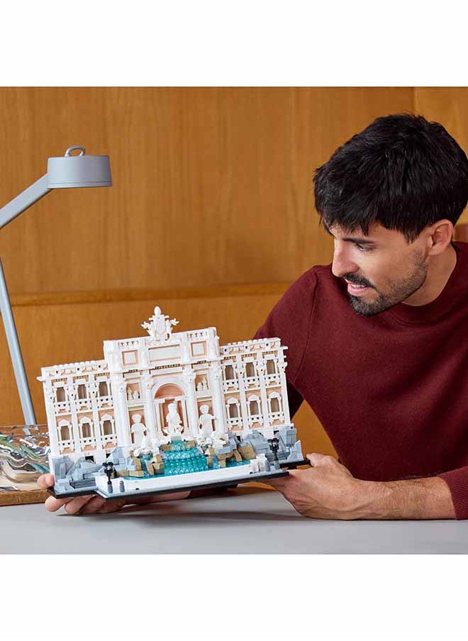 Architecture Trevi Fountain - Baroque Monument Model Kit with Palazzo Poli Facade & Minifigure Sculptures - Home or Office Decor DIY Set for Adults - Gift for History-Loving Men & Women - 21062 (1880 pieces)