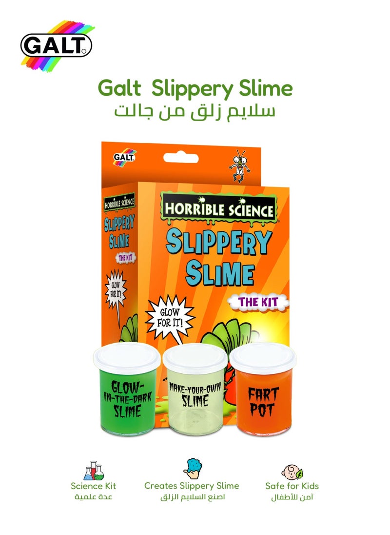 Slippery Slime Kit | Make-Your-Own Slime & Glow Worm Mould | Fun Science Activity for Kids | Glow-in-the-Dark Slime | Ages 5+ | 13.99 x 6.5 x 21.48 cm | 3 Pcs Included